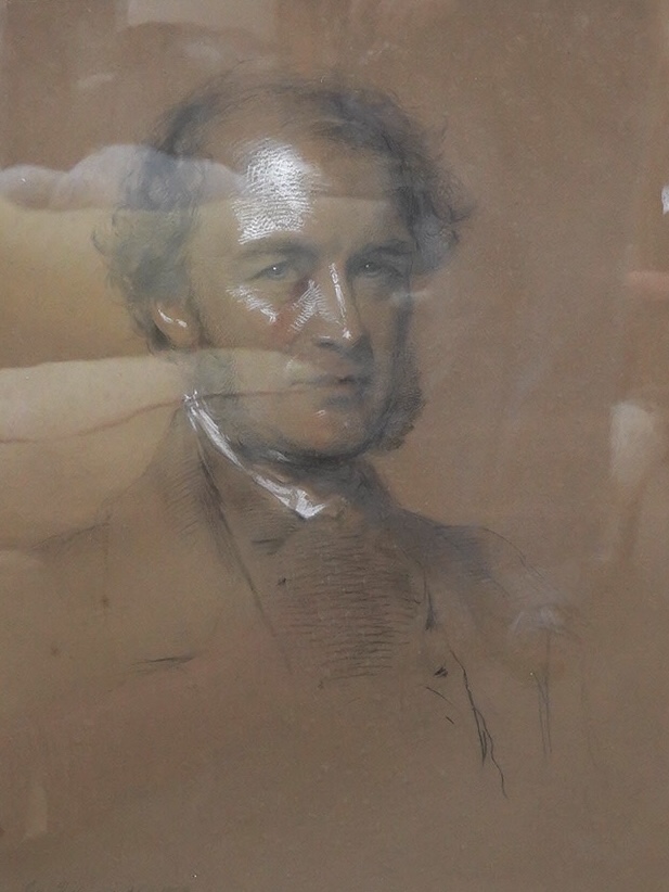 George Richmond RA (1809-1896), heightened pastel, Portrait of Anthony St John Mildmay, Archdeacon of Essex (1800-1878), signed and dated 1858, 60 x 46cm, gilt frame. Condition - fair